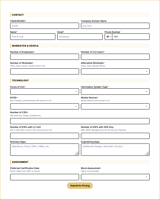Screenshot 2026-07-05 at 16-49-27 CMMC Assessment Cost Estimator Authorized C3PAO Sera Brynn Screenshot 2026-07-05 at 16-49-27 CMMC Assessment Cost Estimator Authorized C3PAO Sera Brynn