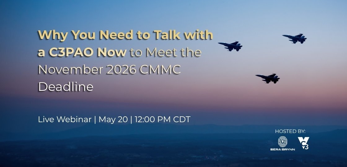 Why you need to talk with a C3PAO webinar with VC3 (May 20 2026)